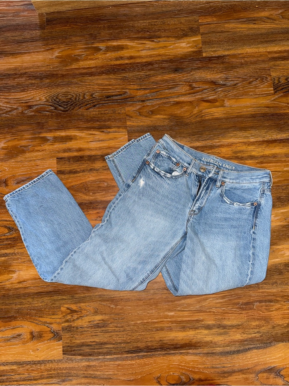 American Eagle Outfitters Light Wash Straight Leg Jeans
